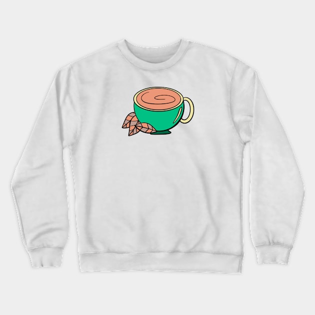 Cup of Tea Crewneck Sweatshirt by Kelly Louise Art